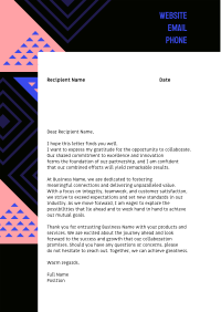 Set Of Triangles Corporate Letterhead Design