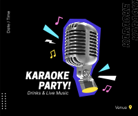 Karaoke Party Mic Facebook post Image Preview