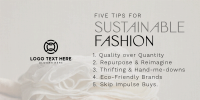 Chic Sustainable Fashion Tips Twitter Post Design