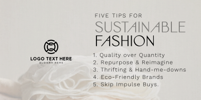 Chic Sustainable Fashion Tips Twitter Post Image Preview