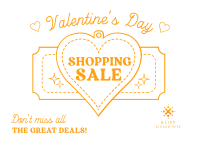 Minimalist Valentine's Day Sale Postcard Image Preview