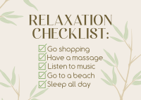 Nature Relaxation List Postcard Image Preview