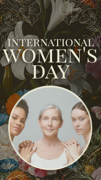 Floral International Women's Day YouTube Short Design
