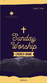 Church Sunday Worship Facebook Story Design