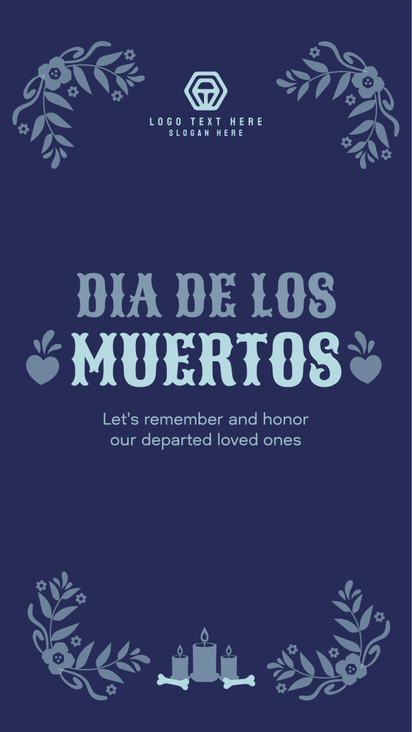 Floral Dia De Los Muertos Instagram Story Design Image Preview
