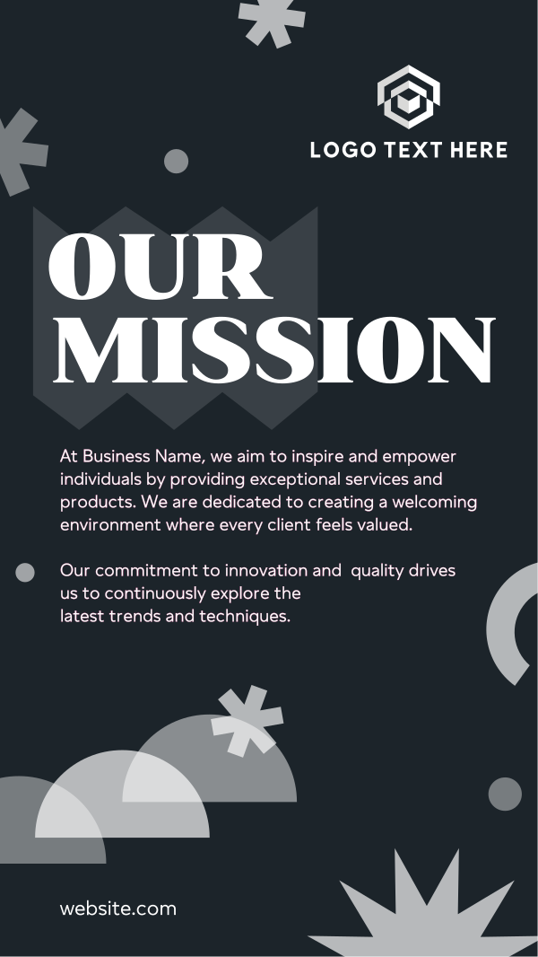 Modern Our Mission Instagram Story Design Image Preview