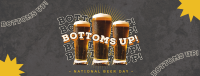Bottoms Up this Beer Day Facebook Cover Design