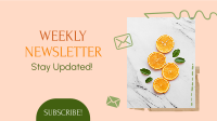 Fruity Weekly Newsletter Facebook Event Cover Design