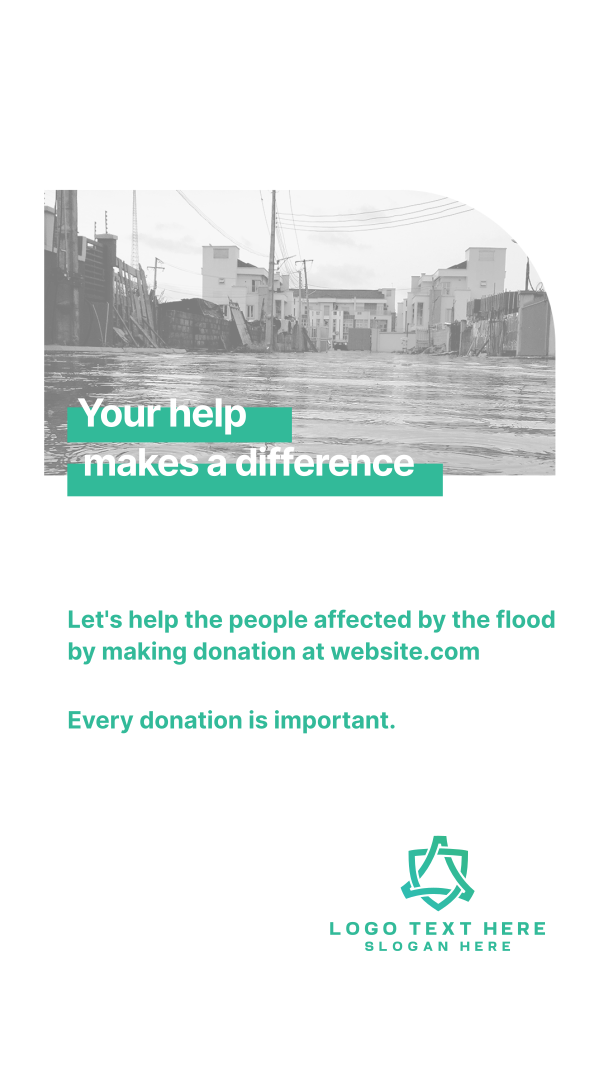 Flood Relief Instagram Story Design