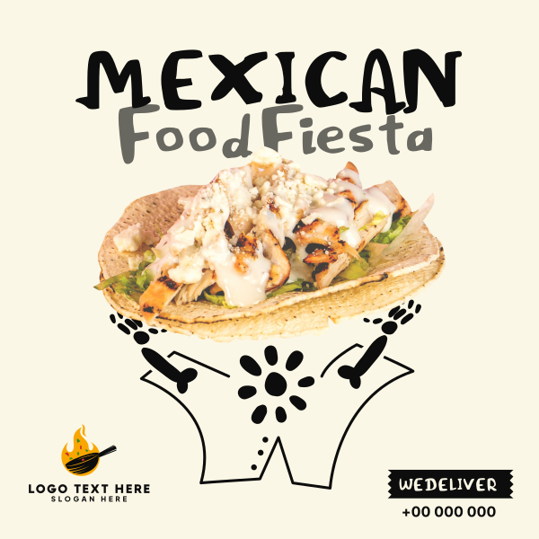Taco Fiesta Instagram Post Design Image Preview