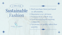 Stylish Chic Sustainable Fashion Tips Facebook Event Cover Design