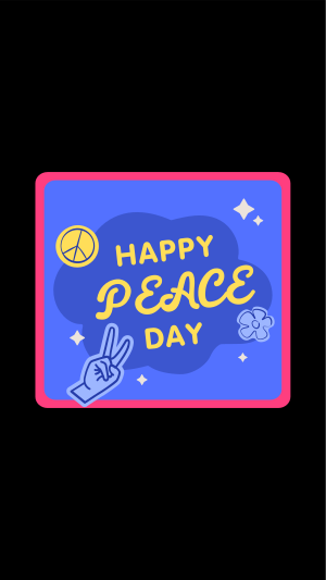 Peace Day Text Badge Instagram story