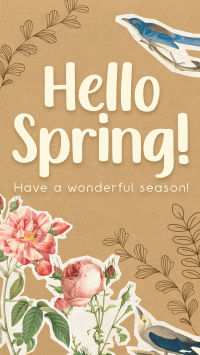 Scrapbook Hello Spring Instagram reel Image Preview