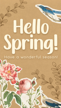 Scrapbook Hello Spring Instagram Reel Image Preview