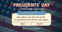 Presidents' Day Quiz  Facebook Ad Design