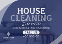 Professional House Cleaning Service Postcard Image Preview