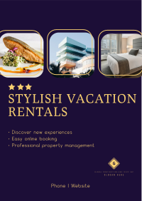 Stylish Vacation Rentals Flyer Design