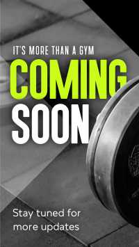 Stay Tuned Fitness Gym Teaser Facebook Story Design