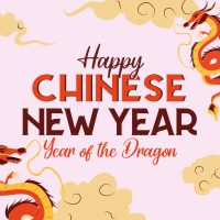 Chinese New Year Dragon Instagram Post Design