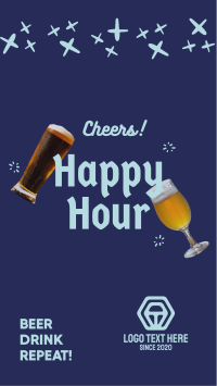 Sparkling Happy Hour Instagram story | BrandCrowd Instagram story Maker