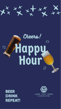 Sparkling Happy Hour Instagram story Image Preview