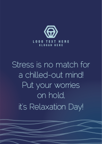 Wavy Relaxation Day Poster Design