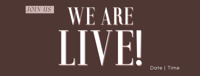 Minimalist Live Announcement Facebook cover Image Preview