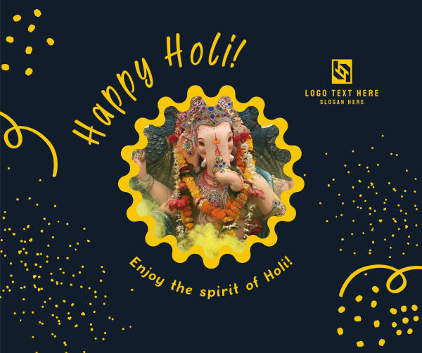 Happy Holi Celebration Facebook Post Design Image Preview