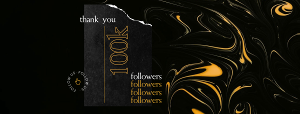 Golden Elegant Followers Facebook Cover Design Image Preview