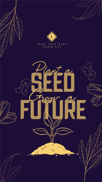 Earth Day Seed Planting Instagram Story Design