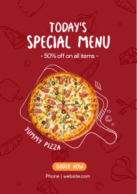 Today's Special Pizza Flyer Image Preview