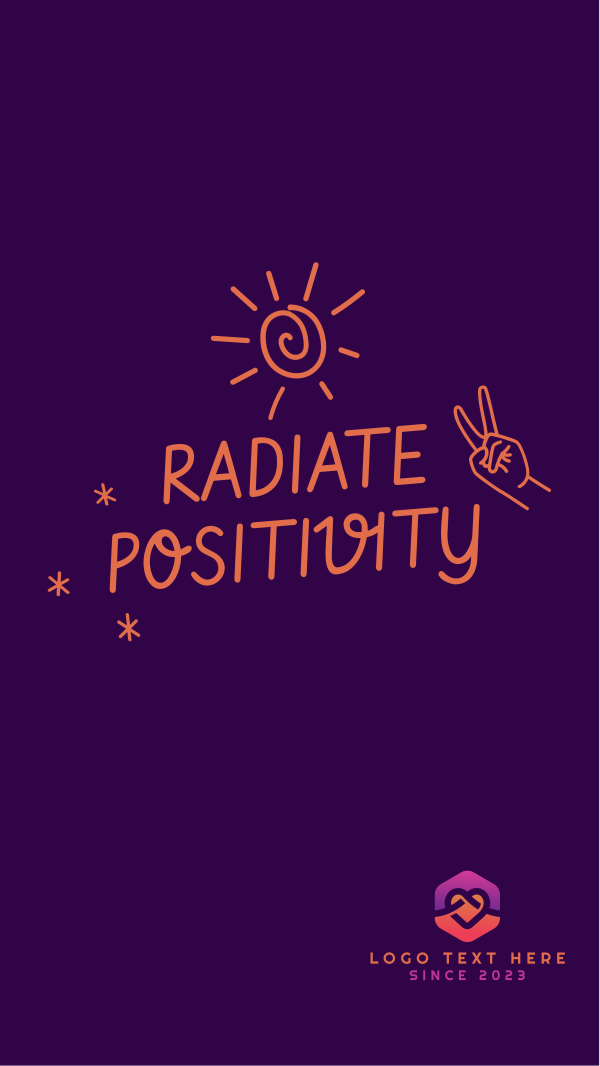 Radiate Positivity Facebook Story Design Image Preview