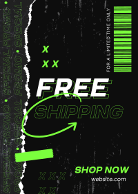 Grungy Street Shipping Flyer Image Preview