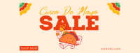 Happy Taco Mascot Sale Facebook cover Image Preview