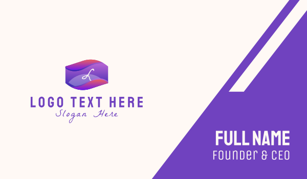 Purple Wellness Spa Lettermark Business Card Design Image Preview