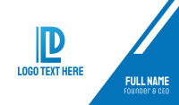 Abstract Blue LD Business Card Design Image Preview
