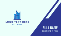 Blue Corporate Building Business Card Image Preview