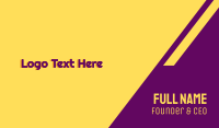 Modern Purple Text Business Card Design