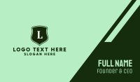 Green Shield Lettermark Business Card Image Preview