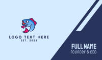 Blue Fish Mascot Business Card Design