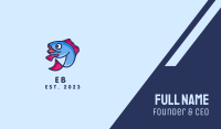 Blue Fish Mascot Business Card Image Preview