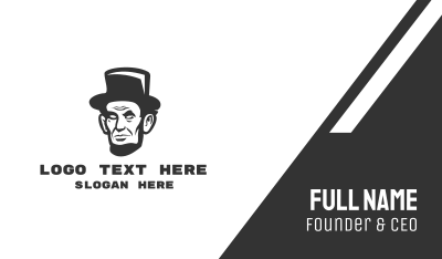 Monochromatic Lincoln Head Business Card Image Preview