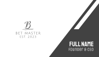 Monochromatic Signature Lettermark Business Card Image Preview
