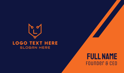 Tech Fox Lettermark Business Card Image Preview
