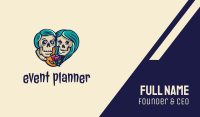 Skeleton Skull Lovers Heart Business Card Image Preview