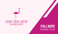 Minimalist Flamingo Business Card Design