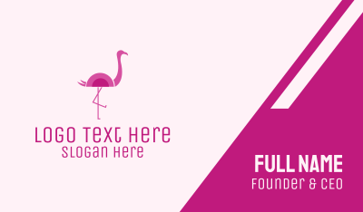 Minimalist Flamingo Business Card Image Preview