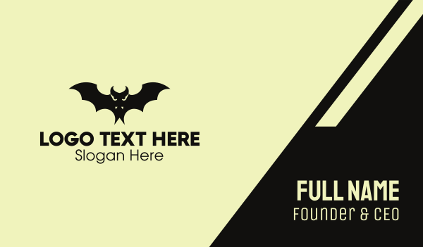 Black Vampire Bat Business Card Design Image Preview