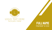 Gold Round Lettermark Business Card Design Image Preview