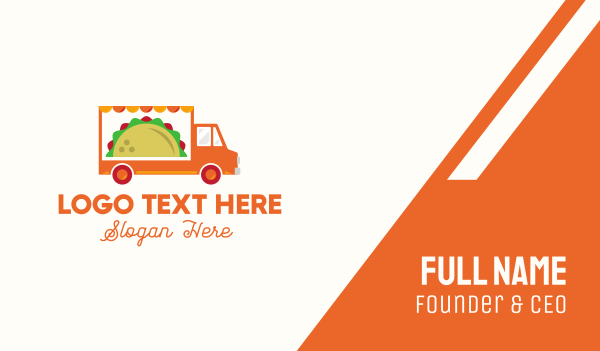 Mexican Taco Food Truck Business Card Design